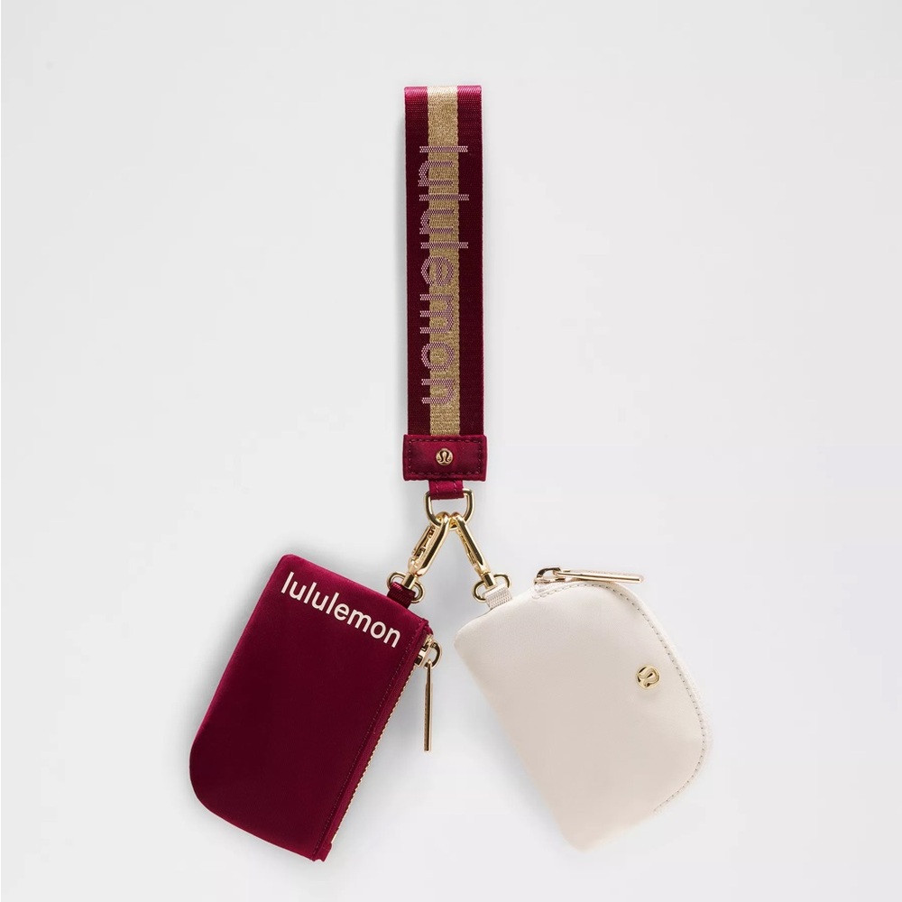 Lululemon red dual keychain NWT